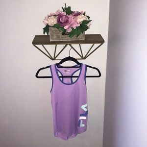 Girls Fila purple tank top